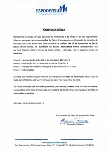 Convocatoria AG FAPODIVEL 2015-11-17